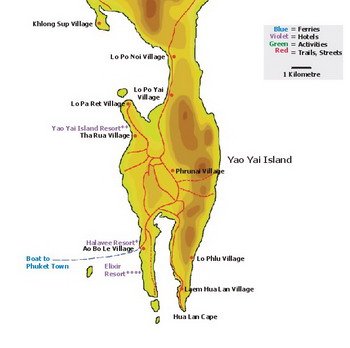 Koh Yao Map