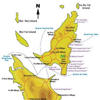 Koh Yao Map